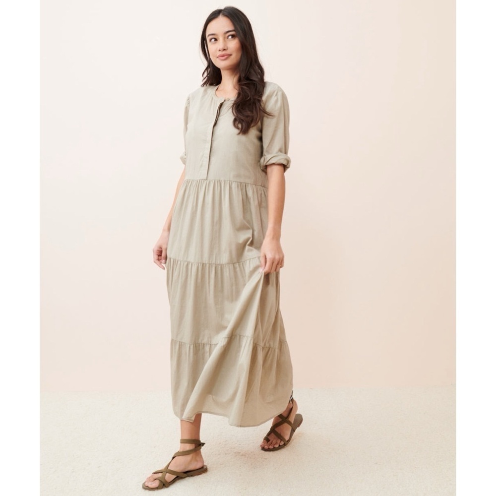 Jenni Kayne James Cotton Linen Maxi Dress XS
